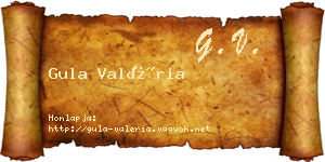 Gula Valéria névjegykártya